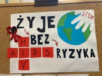 Konkursowy plakat przygotowany przez uczniów ZSE