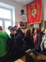 Młodzież ZSE w śląskim Muzeum Historii Kolei