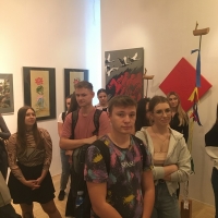 uczniowie klasy 5D5  na wystawie w Muzeum Częstochowskim