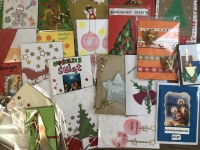 Kartki bożonarodzeniowe wykonane dla pacjentów hospicjum