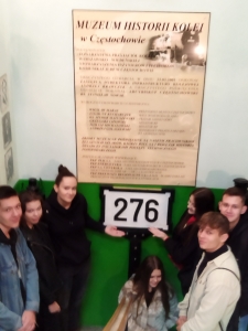 Uczniowie 3E5 w Muzeum Historii Kolei