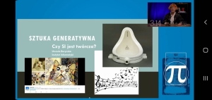 Wykład „Sztuka generatywna, czyli czy AI jest twórcza”- slajd