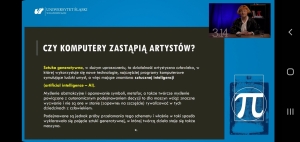 Wykład „Sztuka generatywna, czyli czy AI jest twórcza”- slajd